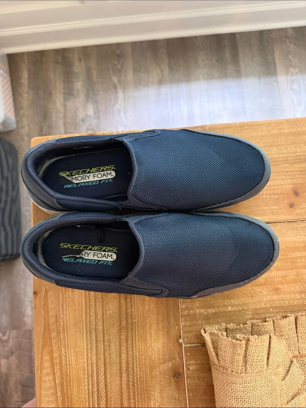 Skechers Navy Mesh Slip-On Casual Loafers Navy